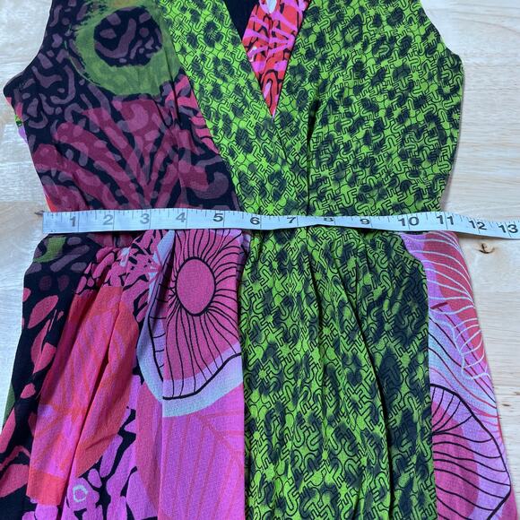 Fuzzi Jean Paul Gaultier NWOT Sleeveless Mesh Abstract Jumpsuit Strawberry XS - Picture 6 of 8